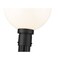 Z-Lite Laurent Outdoor Post Mounted Fixture, 1-Light, 12 In.W x 109.75 In.H, Black/Opal 597PHB-519P-BK - alternate 2